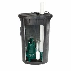 Zoeller 912 Series 115V 2/5 hp 90 gpm Polyethylene Sewage Pump and Basin System with 20 ft. Cord