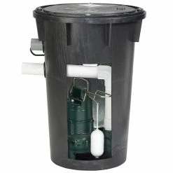 Zoeller 912 Series 115V 2/5 hp 90 gpm Polyethylene Sewage Pump and Basin System with 20 ft. Cord