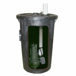 Zoeller 912 Series 115V 2/5 hp 90 gpm Polyethylene Sewage Pump and Basin System with 20 ft. Cord